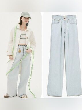 NWOT Madewell Superwide-Leg
Jeans in Olcott Wash Size 28